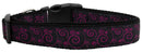 Pet Dog and Cat Nylon Collar or Leash, "Pink & Black Swirly"