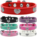 Dog, Puppy & Pet Widget Fashion Collar, "Clear Crystal Heart"