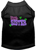 Pet Dog & Cat Shirt Screen Printed, "Little Sister"