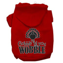 Thanksgiving Pet, Dog and Cat Hoodie Screen Printed, "Gobble 'Til You Wobble"