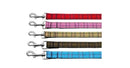 Pet Dog & Cat Nylon Collar or Leash, "Plaids"