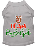 Christmas Pet Dog & Cat Shirt Screen Printed, "Team Rudolph"