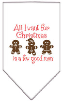 Christmas Pet and Dog Bandana Screen Printed, "All I Want For Christmas Is A Few Good Men"