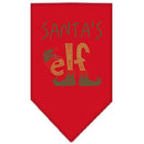 Christmas Pet and Dog Bandana Rhinestone, "Santa's Elf"