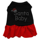 Christmas Pet Dog & Cat Dress Rhinestone, "Santa Baby"