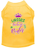 Pet Dog & Cat Shirt Screen Printed, "Laissez Les Bons Temps Rouler"