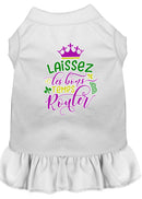Pet Dog and Cat Dress Screen Printed, "Laissez Les Bons Temps Rouler"