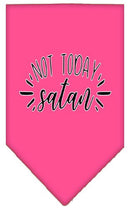 Pet and Dog Bandana Screen Printed, "Not Today Satan"