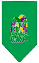 Pet and Dog Bandana Screen Printed, "Mardi Gras King"