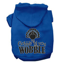 Thanksgiving Pet, Dog and Cat Hoodie Screen Printed, "Gobble 'Til You Wobble"