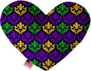 Pet and Dog Plush Heart or Bone Toy, "Mardi Gras Group"