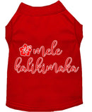 Christmas Pet Dog & Cat Shirt Screen Printed, "Mele Kalikimaka"