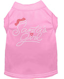 Christmas Pet Dog & Cat Shirt Rhinestone, "Santa's Girl"