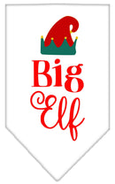 Christmas Pet and Dog Bandana Screen Printed, "Big Elf"