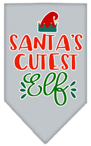 Christmas Pet and Dog Bandana Screen Printed, "Santa's Cutest Elf"