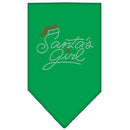 Christmas Pet and Dog Bandana Rhinestone, "Santa's Girl"