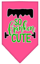 Halloween Pet and Dog Bandana Screen Printed, "So Franken Cute"
