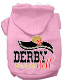 Pet, Dog & Cat Hoodie Screen Printed, "Derby Doll"