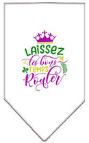 Pet and Dog Bandana Screen Printed, "Laissez Les Bons Temps Rouler"