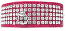 Dog, Puppy & Pet Designer Croc Collar, "Five Row Clear Crystal"
