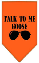 Pet and Dog Bandana Screen Printed, "Talk To Me Goose"