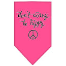 Pet and Dog Bandana Screen Printed, "Don't Worry, Be Hippy"