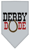 Pet and Dog Bandana Screen Printed, "Derby Dude"