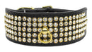 Dog, Puppy & Pet Collar, "Five Row Clear Crystal"