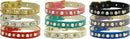 Dog, Puppy and Pet Collar, "3/8" Wide Pearl & Clear Crystals"