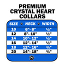 Dog, Puppy & Pet Premium Collar, "Clear Crystal Heart"