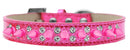 Dog, Puppy and Pet Ice Cream Collar, "Double Crystal & Bright Pink Spikes"
