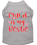 Pet Dog & Cat Shirt Screen Printed, "Cupid Is My Bestie"