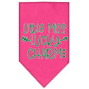 Pet and Dog Bandana Screen Printed, "Little Miss Lucky Charm"