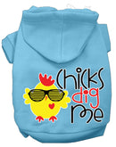 Pet, Dog & Cat Hoodie Screen Printed, "Chicks Dig Me"