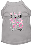 Pet Dog & Cat Shirt Screen Printed, "All About That XOXO"