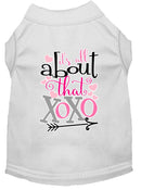 Pet Dog & Cat Shirt Screen Printed, "All About That XOXO"
