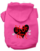 Pet, Dog & Cat Hoodie Screen Printed, "Little Flirt"