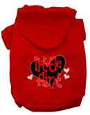 Pet, Dog & Cat Hoodie Screen Printed, "Little Flirt"