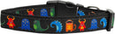 Pet Dog and Cat Nylon Collar or Leash, "Black Monsters"