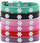 Dog, Puppy and Pet Widget Fashion Collar, "Snowflakes"