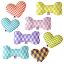 Pet and Dog Plush Heart or Bone Toy, "Plaids Group"