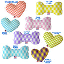 Pet and Dog Plush Heart or Bone Toy, "Plaids Group"