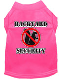 Pet Dog & Cat Shirt Screen Printed, "Backyard Security"