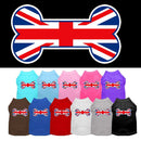 Pet Dog & Cat Shirt Screen Printed, "Bone Shaped United Kingdom Flag"