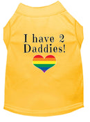 Pet Dog & Cat Shirt Screen Printed, "I Have Two Daddies"