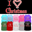 Christmas Screenprinted Dog Shirt, "I Heart Christmas"