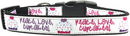 Pet Dog & Cat Nylon Collar or Leash, "Peace Love Cupcakes"