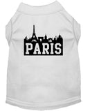 Pet Dog & Cat Shirt Screen Printed, "Paris Skyline"