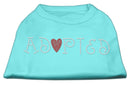 Pet Dog & Cat Shirt Rhinestone, "Adopted"