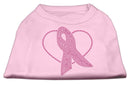 Pet Dog & Cat Shirt Rhinestone, "Pink Ribbon"